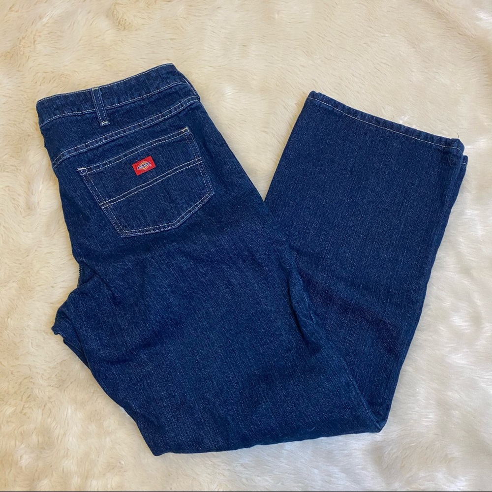 Dickies woman’s dark wash lined jeans